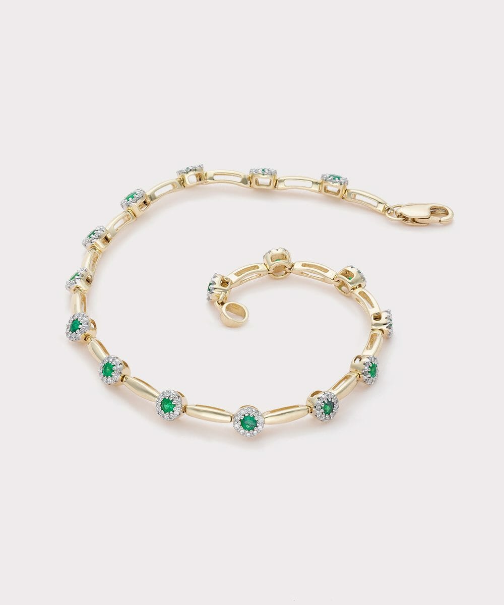 Elegancka bransoletka z brylantami 14K w złotym wykończeniu, idealna na wyjątkowe okazje