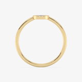 Klasyczny Pierścionek w Kształcie Łzy - Venetia Jewels - 14K złoto z brylantami