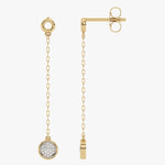 Kolczyki złote wiszące z brylantami - Venetia Jewels - 14K złoto z brylantami