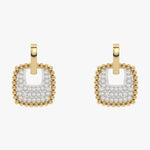 Złote kolczyki z brylantami w klasycznym kształcie - Venetia Jewels - 14K złoto z brylantami