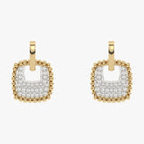 Złote kolczyki z brylantami w klasycznym kształcie - Venetia Jewels - 14K złoto z brylantami