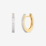 Kolczyki Brylantowe Obręcze żółty - Venetia Jewels - 14K złoto z brylantami