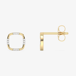 Klasyczne Kolczyki Sztyfty - Venetia Jewels - 14K złoto z brylantami