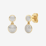 Brylantowe Kolczyki z Podwójnym Kołem żółty - Venetia Jewels - 14K złoto z brylantami