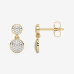 Brylantowe Kolczyki z Podwójnym Kołem - Venetia Jewels - 14K złoto z brylantami