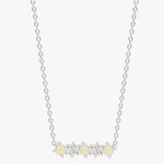 Złoty naszyjnik z miętowymi granatami, spessartytami i brylantami - Venetia Jewels - 14K złoto z brylantami