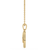 Złota zawieszka z finezyjnym motywem i brylantami