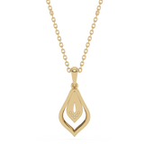 Złota zawieszka z finezyjnym motywem i brylantami