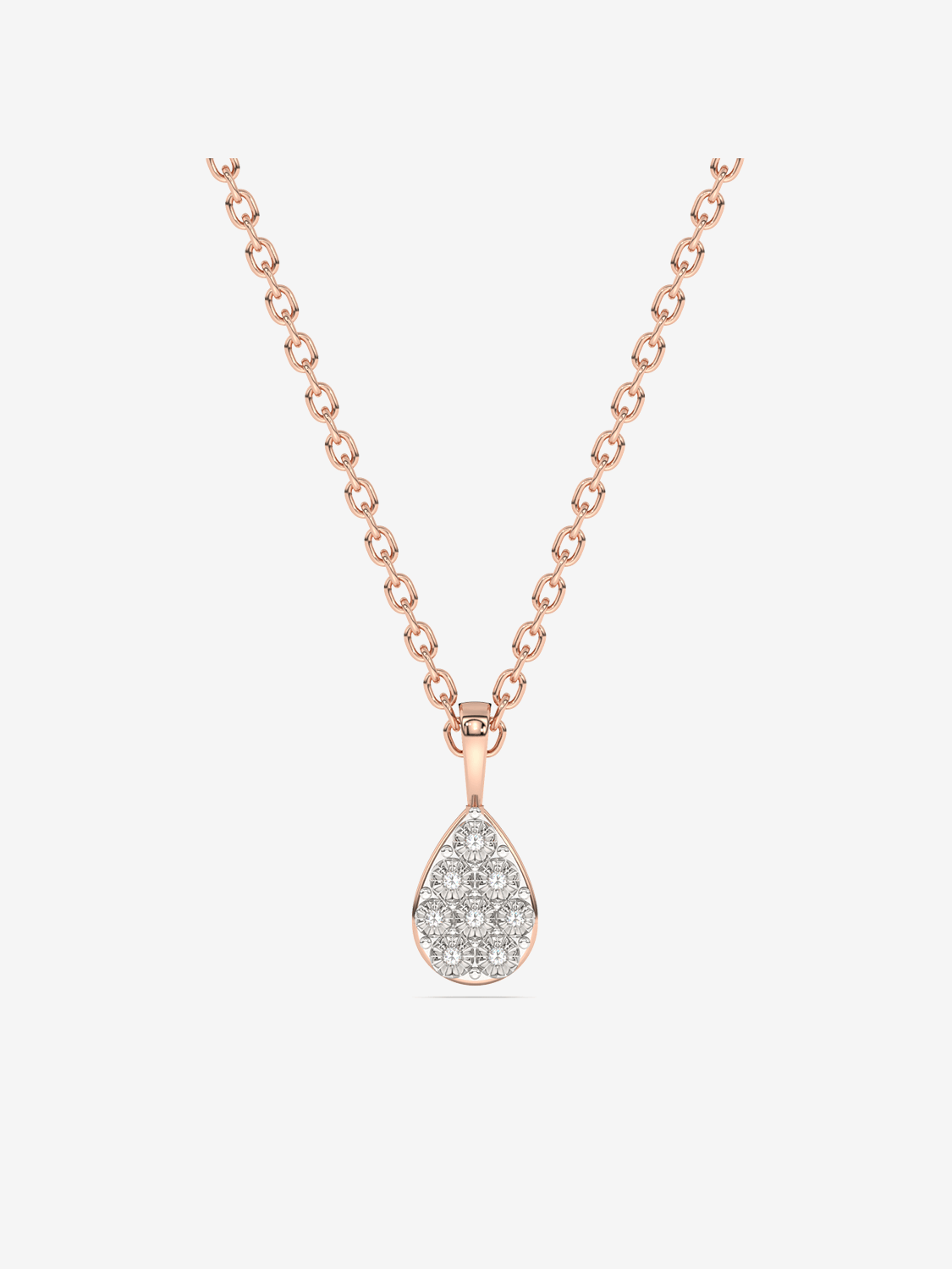 Zawieszka w Kształcie Łezki Różowy - Venetia Jewels - 14K złoto z brylantami