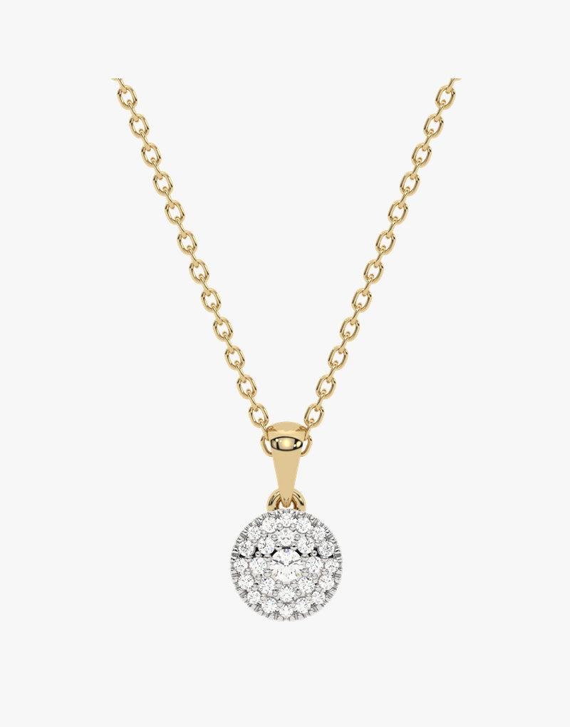 Złota zawieszka z Brylantowym Akcentem żółty - Venetia Jewels - 14K złoto z brylantami