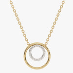 Złota Zawieszka z Brylantowym Kółkiem żółty - Venetia Jewels - 14K złoto z brylantami