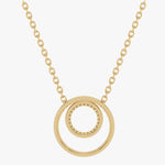 Złota Zawieszka z Brylantowym Kółkiem - Venetia Jewels - 14K złoto z brylantami