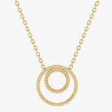 Złota Zawieszka z Brylantowym Kółkiem - Venetia Jewels - 14K złoto z brylantami