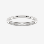 Złota Obrączka z Paskiem Brylantów Biały - Venetia Jewels - 14K złoto z brylantami