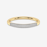 Złota Obrączka z Paskiem Brylantów - Venetia Jewels - 14K złoto z brylantami