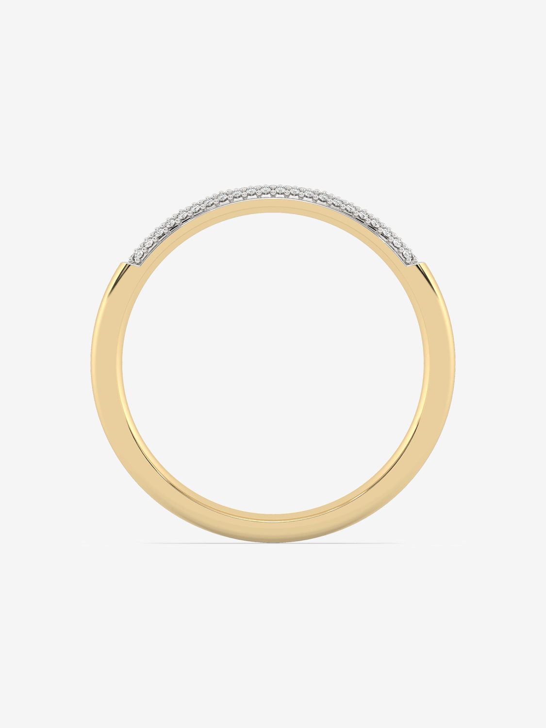 Złota Obrączka z Paskiem Brylantów - Venetia Jewels - 14K złoto z brylantami