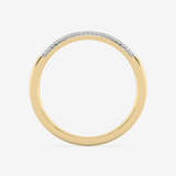 Złota Obrączka z Paskiem Brylantów - Venetia Jewels - 14K złoto z brylantami