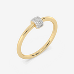 Pierścionek z Brylantami w Centrum żółty - Venetia Jewels - 14K złoto z brylantami