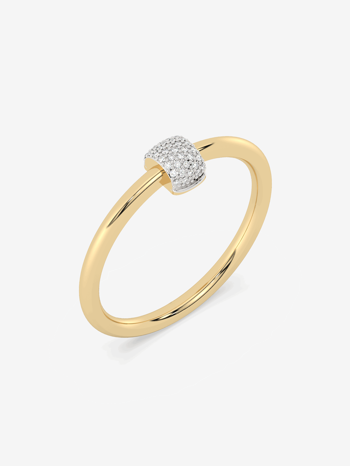 Pierścionek z Brylantami w Centrum żółty - Venetia Jewels - 14K złoto z brylantami