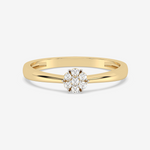 Pierścionek z Brylantowym Kwiatem - Venetia Jewels - 14K złoto z brylantami