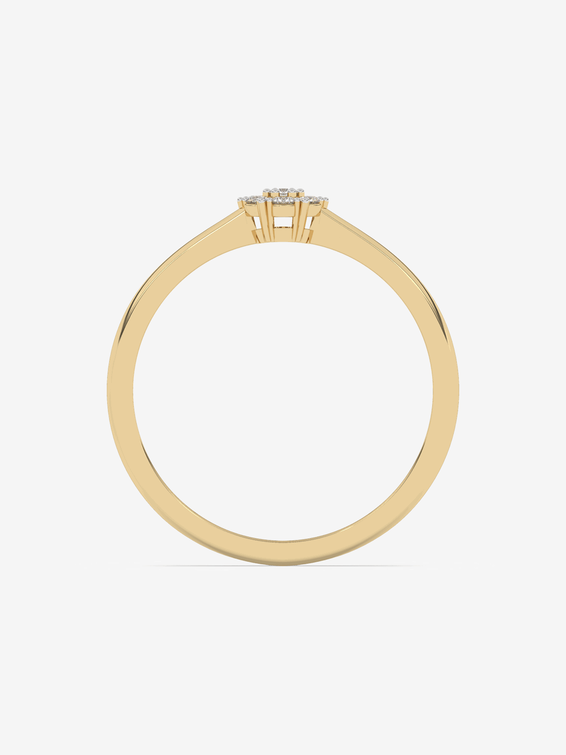 Pierścionek z Brylantowym Kwiatem - Venetia Jewels - 14K złoto z brylantami