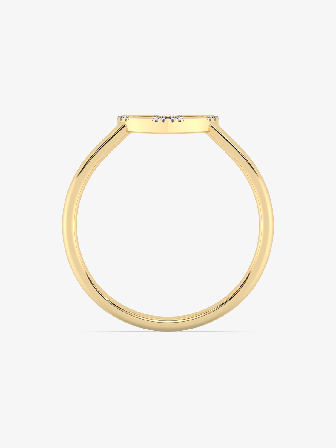 Klasyczny Pierścionek w Kształcie Serca - Venetia Jewels - 14K złoto z brylantami