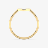 Klasyczny Pierścionek w Kształcie Serca - Venetia Jewels - 14K złoto z brylantami