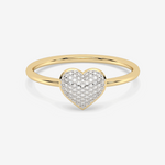 Pierścionek z Brylantowym Sercem - Venetia Jewels - 14K złoto z brylantami