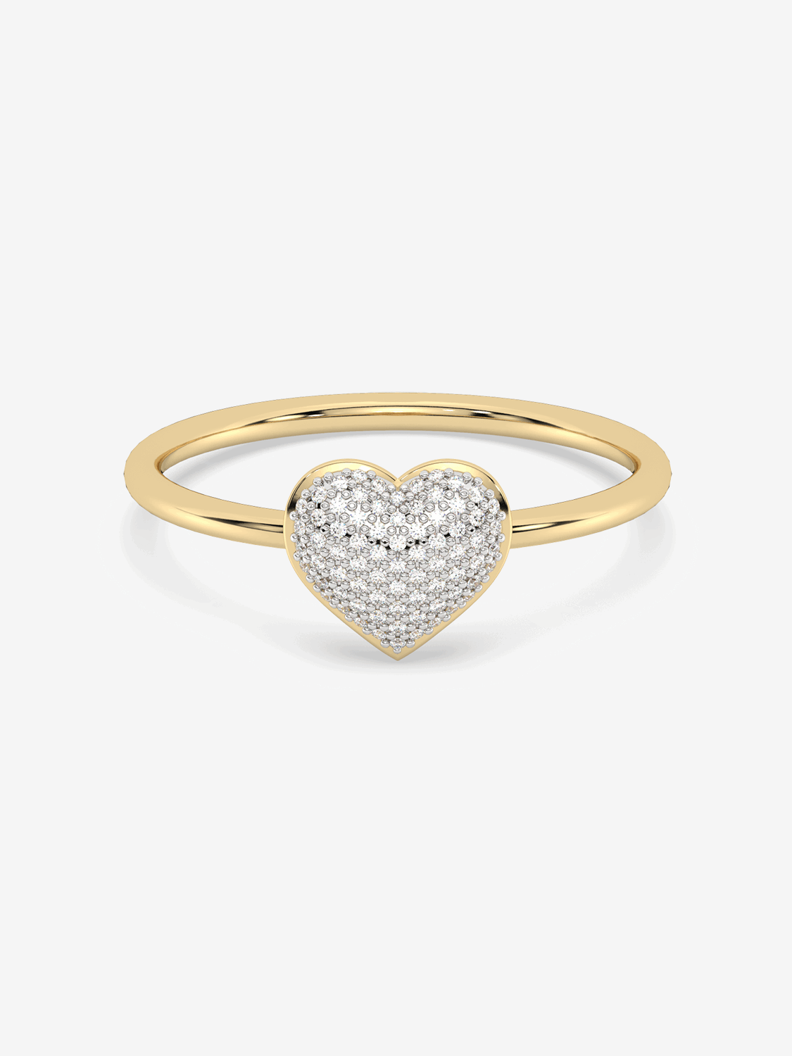 Pierścionek z Brylantowym Sercem - Venetia Jewels - 14K złoto z brylantami