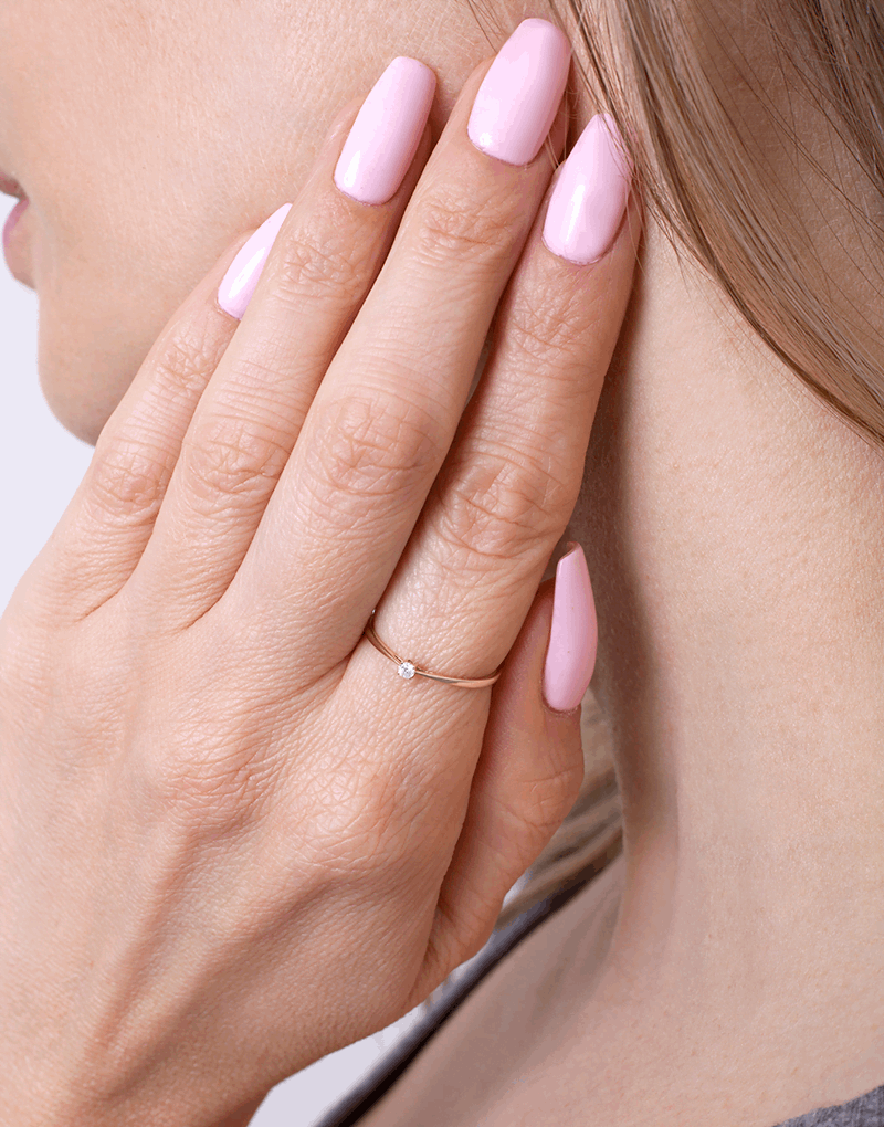 Elegancki Pierścionek z Brylantem - Venetia Jewels - 14K złoto z brylantami