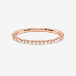 Złota Obrączka z Brylantami Różowy - Venetia Jewels - 14K złoto z brylantami