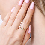 Pierścionek w Kształcie Róży z Brylantami - Venetia Jewels - 14K złoto z brylantami