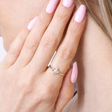 Pierścionek w Kształcie Róży z Brylantami - Venetia Jewels - 14K złoto z brylantami