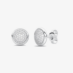 Krągłe Kolczyki z Brylantami Biały - Venetia Jewels - 14K złoto z brylantami