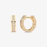 Kształtne Kolczyki z Brylantami żółty - Venetia Jewels - 14K złoto z brylantami