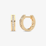 Kształtne Kolczyki z Brylantami żółty - Venetia Jewels - 14K złoto z brylantami