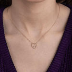 Wisiorek w Kształcie Serca z Brylantem - Venetia Jewels - 14K złoto z brylantami