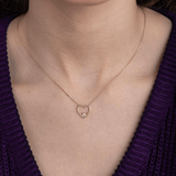 Wisiorek w Kształcie Serca z Brylantem - Venetia Jewels - 14K złoto z brylantami