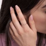 Pierścionek w Kształcie Nieskończoności - Venetia Jewels - 14K złoto z brylantami