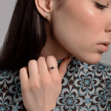 Pierścionek Vintage z Szafirem i Brylantami - Venetia Jewels - 14K złoto z brylantami