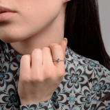 Pierścionek z Owalnym Tanzanitem oraz Brylantami - Venetia Jewels - 14K złoto z brylantami