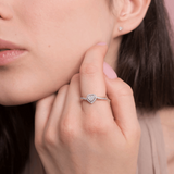 Pierścionek w Kształcie Serca z Brylantami - Venetia Jewels - 14K złoto z brylantami