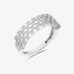 Złoty sygnet designerski z brylantami Biały - Venetia Jewels - 14K złoto z brylantami