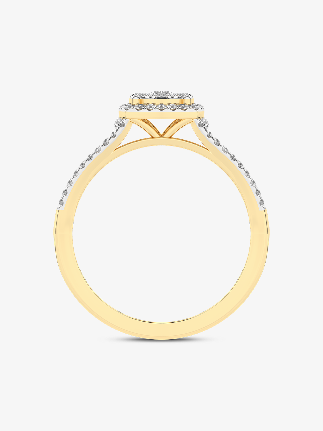 Złoty pierścionek vintage z brylantami - Venetia Jewels - 14K złoto z brylantami