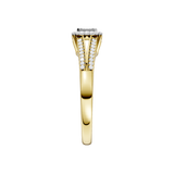 Złoty pierścionek z brylantami od Venetia Jewels z eleganckim wzornictwem i blaskiem kamieni