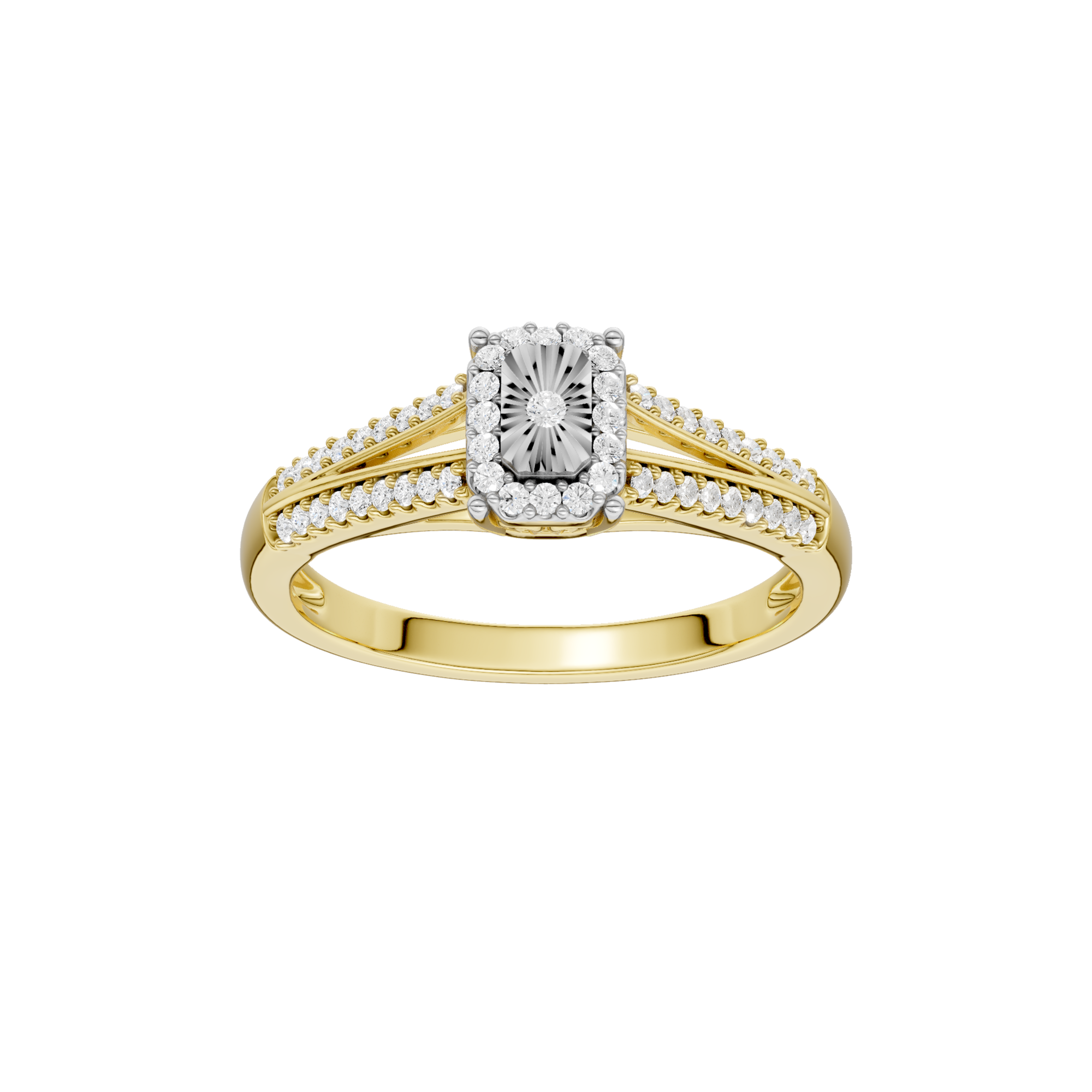 Złoty pierścionek z brylantami od Venetia Jewels z eleganckim blaskiem i wyszukanym designem