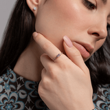 Pierścionek z Ametystem w Stylu Vintage - Venetia Jewels - 14K złoto z brylantami