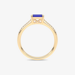 Pierścionek Vintage z Szafirem i Brylantami - Venetia Jewels - 14K złoto z brylantami