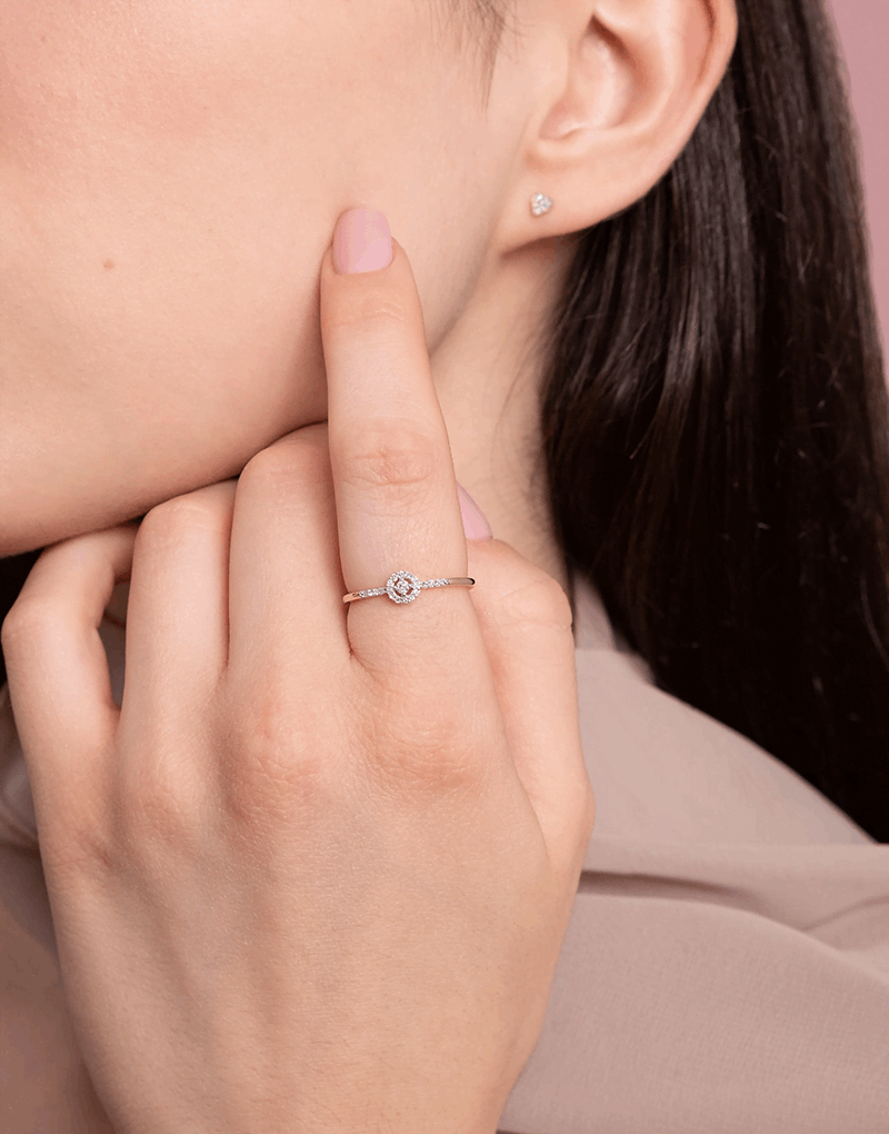 Klasyczny Pierścionek z Brylantami - Venetia Jewels - 14K złoto z brylantami