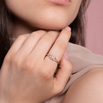 Falujący Pierścionek z Brylantami - Venetia Jewels - 14K złoto z brylantami